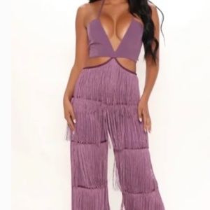 Fringe Purple Jumpsuit